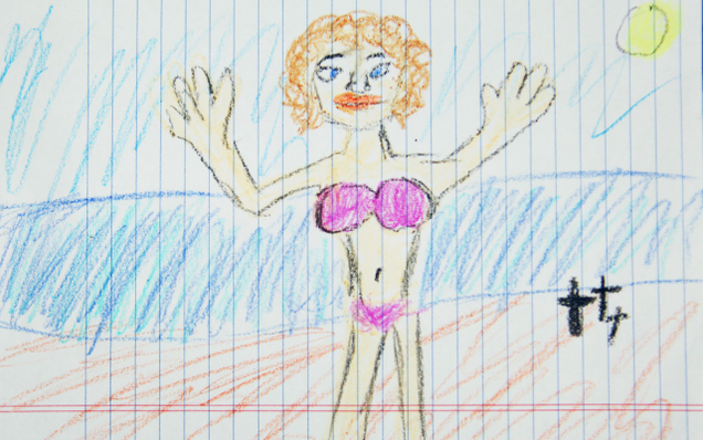 Illustration for article titled 13 EXCLUSIVE Pippa Middleton Bikini Pics Drawn In Crayon